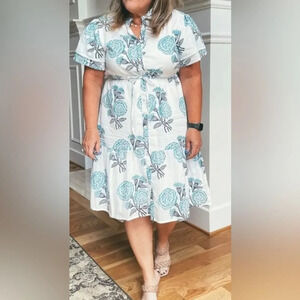 VICTORIA DUNN Mini Flutter Dress